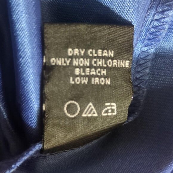 Jax Dress Sz 8 Blue Floral Lace Overlay Satin Lined Romantic Classic Sexy Femin - Picture 7 of 7